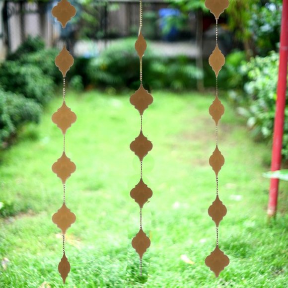 1bhkinteriors.com Other - "Moroccan" Antique Look Curtain Metal Danglers for Decoration - Set of 3 - 6 ft